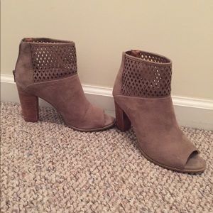 Open toe booties